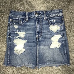 american eagle denim skirt